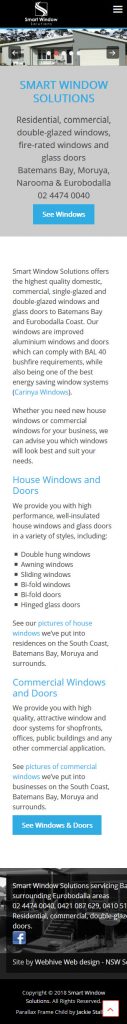 Smart Window Solutions mobile
